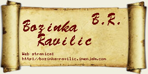 Božinka Ravilić vizit kartica
